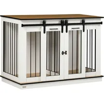 PawHut Hundekäfig 120 x 60 x 88,5 cm Weiß