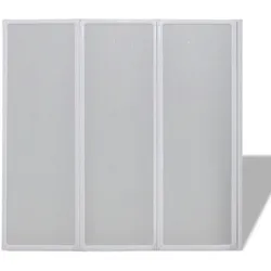 vidaXL Badewannenfaltwand 117x120 cm 3 Paneele Faltbar