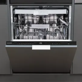 Telefunken GEV6014A Einbau-Geschirrspüler (vollintegrierbar, 598 mm, Schwarz)