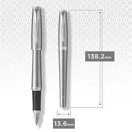 Parker URBAN Metro Metallic Patronenfüller silber M (mittel), 1 St.