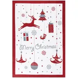 Excelsa Geschirrtuch Merry Christmas, Baumwolle 50Xh0,1X70 cm,