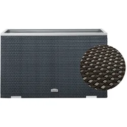 Polyrattan Pflanzgefäß mit Aluminiumrahmen
