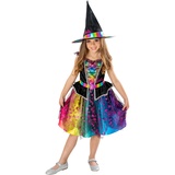 Rubie's offizielles Barbie Hexe Mädchen Kostüm, mehrfarbig, 7-8 Jahre Halloween