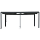 Green Spirit Pergola Lamellendach Pavillon MIRADOR 3x6 Deluxe anthrazit, BxTxH: 301x591x251 cm, (1-tlg), Voll-Aluminium Pergola, pulverbeschichtete Alu Pfosten / Lamellen grau