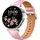 knauermann Neo 2 Rund 40 mm Silber Lederarmband Rose