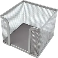 Helit H2518400 - Zettelbox „the cube network“, silber