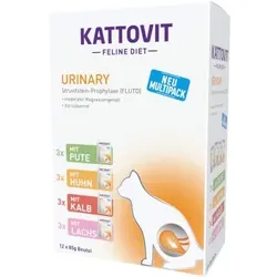 KATTOVIT Feline Diet Nassfutter Katze Urinary Multipack in Sauce 12x85 g