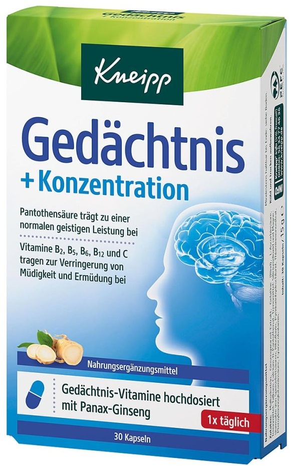 Produktbild Kneipp Gedächtnis + Konzentration Kapseln