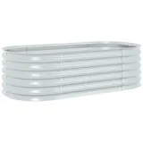 vidaXL Garten-Hochbeet verzinkter Stahl 160 x 80 x 44 cm Silber