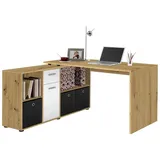 FMD Eckschreibtisch Lex Artisan Eiche Nachbildung