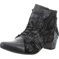 Schnür-Stiefeletten für Damen in schwarz - Schwarz - 38