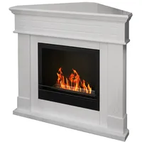 Divina Fire Eck-Bioethanol-Kamin Weiß