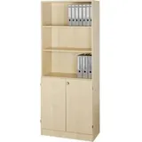 Hammerbacher Solid Aktenschrank 80 x 42 x 200,4 cm braun