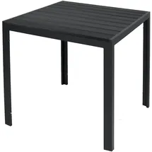 INDA-EXCLUSIV Gartentisch 80 x 80 x 74 cm anthrazit/schwarz