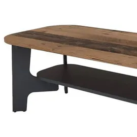 byLIVING Couchtisch Old Wood, Melamin Anthrazit/mit Ablageboden, Holzwerkstoff, schwarz/braun, B 110, H 42,5, T 55