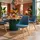 CLP Esszimmerstuhl Linares Stoff blau 4er Set