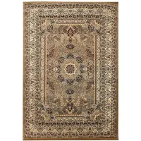 KADIMA DESIGN Teppich Wohnzimmer Orientalisch Pflegeleicht Waschbar Strapazierfähig Schlafzimmer OEKO-TEX Beige 300x400 cm – ALETSCH von Kadima Design