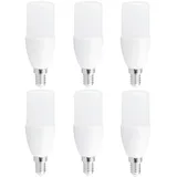 NCC-Licht LED Leuchtmittel Röhre Stick T37 8W E14 kaltweiß 6 St.