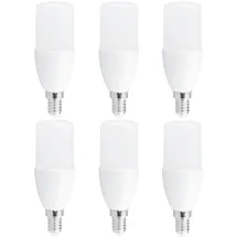 NCC-Licht LED Leuchtmittel Röhre Stick T37 8W E14 kaltweiß 6 St.