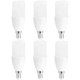 NCC-Licht LED Leuchtmittel Röhre Stick T37 8W E14 kaltweiß 6 St.