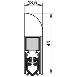 Athmer Türdichtung Wind-Ex 1-310 1-s.L.1110mm Alu.silberf.HLT