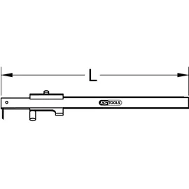 KS Tools Universalstreichmaß mit Anschlagrolle, 200mm