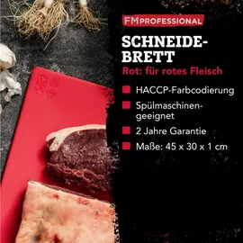 FMprofessional Schneidebrett-Set Kunststoff 1-tlg. 45 x 30 cm Rot