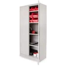 Rikta Metallschrank Stahl 80 x 168 x 40 cm grau abschließbar