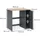 Vicco Waschmaschinenschrank Viktor 93,6 x 88,2 cm Anthrazit/Goldkraft Eiche
