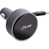 InLine Dual USB-C KFZ Stromadapter mit ausziehbarem Kabel 75 W