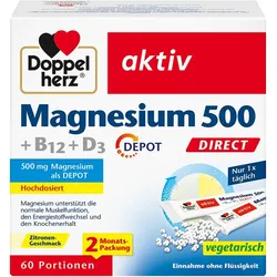 Doppelherz Magnesium 500 + B12 + D3 DIRECT DEPOT