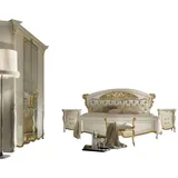 JVmoebel Schlafzimmer-Set, Schlafzimmer Bett Design Betten 4tlg. Set Klassische Italien weiß