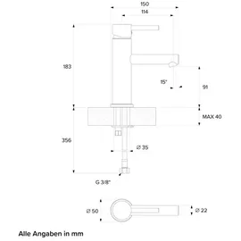 CHRIS BERGEN Chiara Einhandmischer Chrom