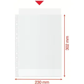 Esselte Prospekthüllen DIN A4 transparent genarbt 0,07 mm, 100 St.
