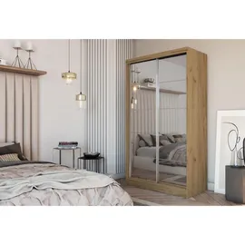 masseno Schwebetürenschrank FIORELLA 120 x 216 x 61 cm Braun