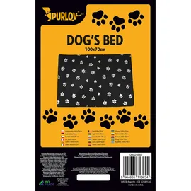 OEM Hundebett Purlov XXL 100 x 70 cm schwarz