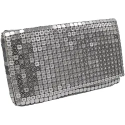 Steuer Modeschmuck Abendtasche Metall Plättchen mit Kristallen