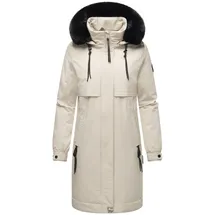 Navahoo Wintermantel Kaltwetterretter creme / schwarz L