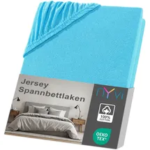 nyvi Spannbettlaken Jersey 120 x 200 - 130 x 200 cm türkis