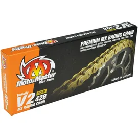 Moto-Master Kette 428v2 Gold 130 Links Kettenschloss