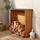 sweeek Kaminholzregal Holz 120 x 45 x 120 cm Beige