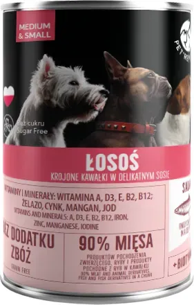 PetRepublic Stücke in Sauce mit Lachs 400g für Hunde