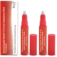 AVOCA 40% Silbernitrat Ätzstift zum Entfernen von Warzen Lauch und Textilien (Packung mit 2 Stück)