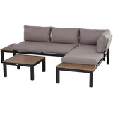 Outsunny Gartenmöbel-Set,, Aluminium, Polyester, Schaumstoff,