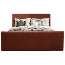 kaiser möbel Boxspringbett mit bettkasten und topper LAMM stoff Sven Kupfer 140x200 cm