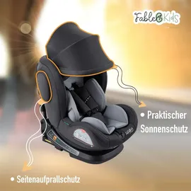 Fourward FableKids Kinderautositz mit Isofix 360° drehbar Autokindersitz Autositz Kindersitz i-Size 40 -150 cm