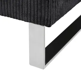 Beliani Sessel VIND Cord 78 x 113 x 93 cm Schwarz mit Kissen