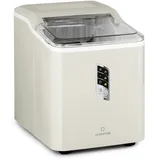 Klarstein Eiswürfelmaschine Albaron, Eiswürfelbereiter Elektrisch Ice maker 12kg /Tag 1,5L LCD / 24 h 1,5 Ltr. Display Creme