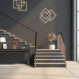 B.K.Licht - Deckenlampe 57x57 cm - Schwarz