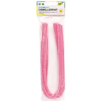 Folia Chenilledraht Pfeifenputzer 10 Stück rosa 8 mm Durchmesser 50 cm lang